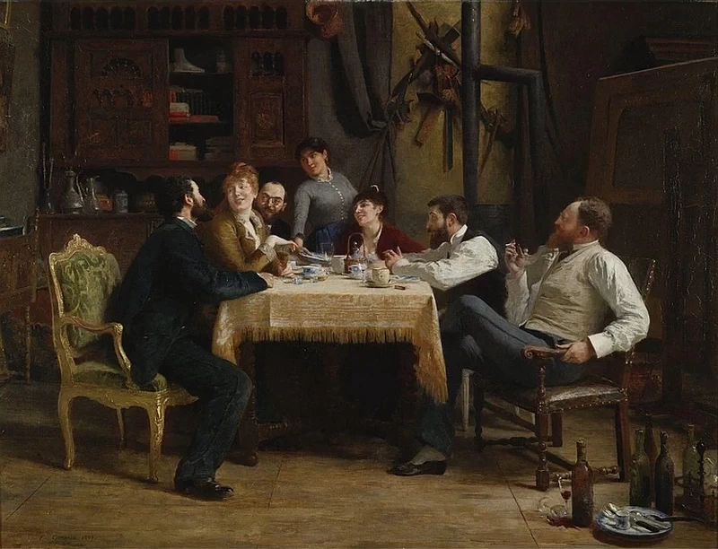 Il pranzo da un amico, 1885